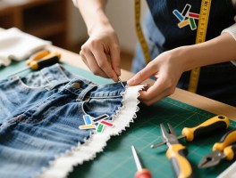 妙手裁裤边,居家DIY方法有哪些,不同面料怎么处理,需要哪些工具