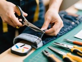 裤边怎裁，自己怎么剪裤边好看，裤脚改短最佳方法是什么，裁裤边需要哪些工具