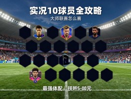 实况10球员全攻略，妖人有哪些，大师联赛怎么玩，最强阵容如何搭配