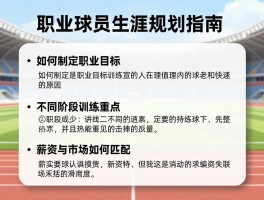 职业球员生涯规划指南,如何制定职业目标,不同阶段训练重点是什么,薪资与市场如何匹配