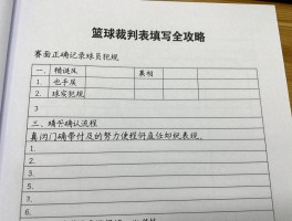 篮球裁判表填写全攻略,如何正确记录球员犯规,赛后确认流程有哪些,常见错误如何避免