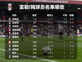 富勒姆球员丨富勒姆球员名单有哪些,富勒姆球员数据如何,富勒姆球员伤病情况怎样