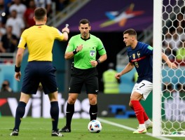 法国有利进攻被吹,裁判如何把握判罚尺度,进攻有利原则如何应用,世界杯决赛争议解析