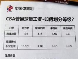 CBA普通球员工资,如何划分等级？普通球员能赚多少？职业前景如何？