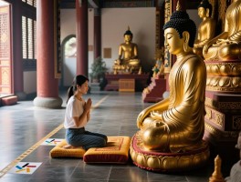 拜佛不可越位是什么意思,正确拜佛位置怎么选，寺庙拜垫有何讲究，男女拜佛有区别吗