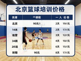 北京篮球培训价格,多少钱一节课,如何选择性价比高的篮球班,少儿篮球培训费用
