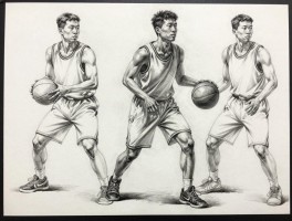 素描人物打篮球丨如何捕捉动态,怎样处理肌肉线条,分步骤教程