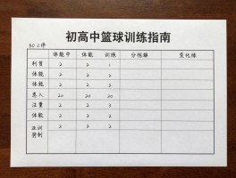 初高中篮球训练指南，如何制定周计划，体能如何分配，位置技术怎么练