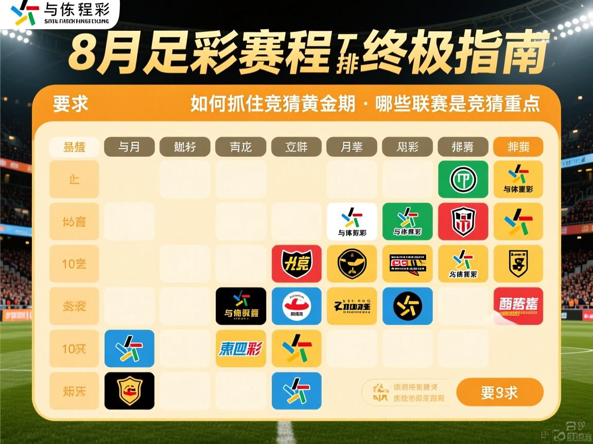 8月足彩赛程安排终极指南,如何抓住竞猜黄金期,哪些联赛是竞猜重点 8月足彩赛程安排终极指南,如何抓住竞猜黄金期,哪些联赛是竞猜重点