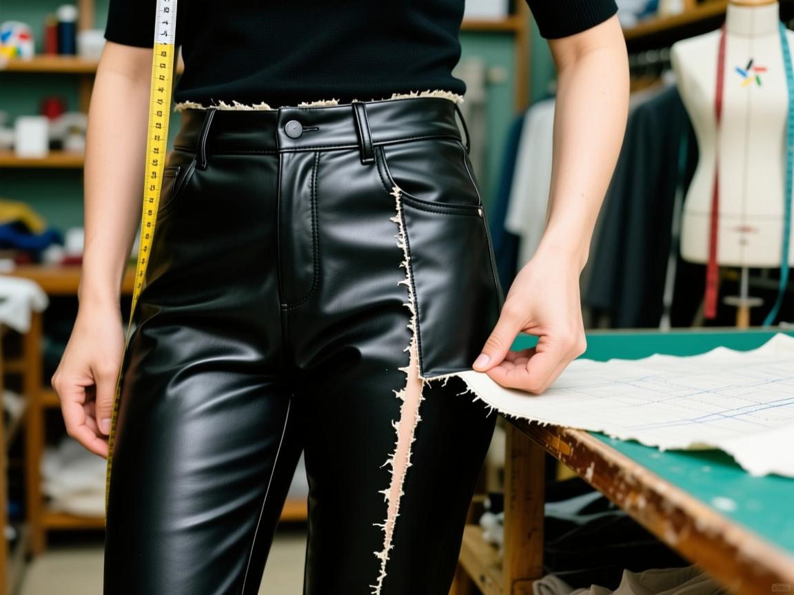 皮裤裁裤边,皮裤长了怎么自己裁边,裁缝店如何裁皮裤边,如何保留原边 皮裤裁裤边,皮裤长了怎么自己裁边,裁缝店如何裁皮裤边,如何保留原边
