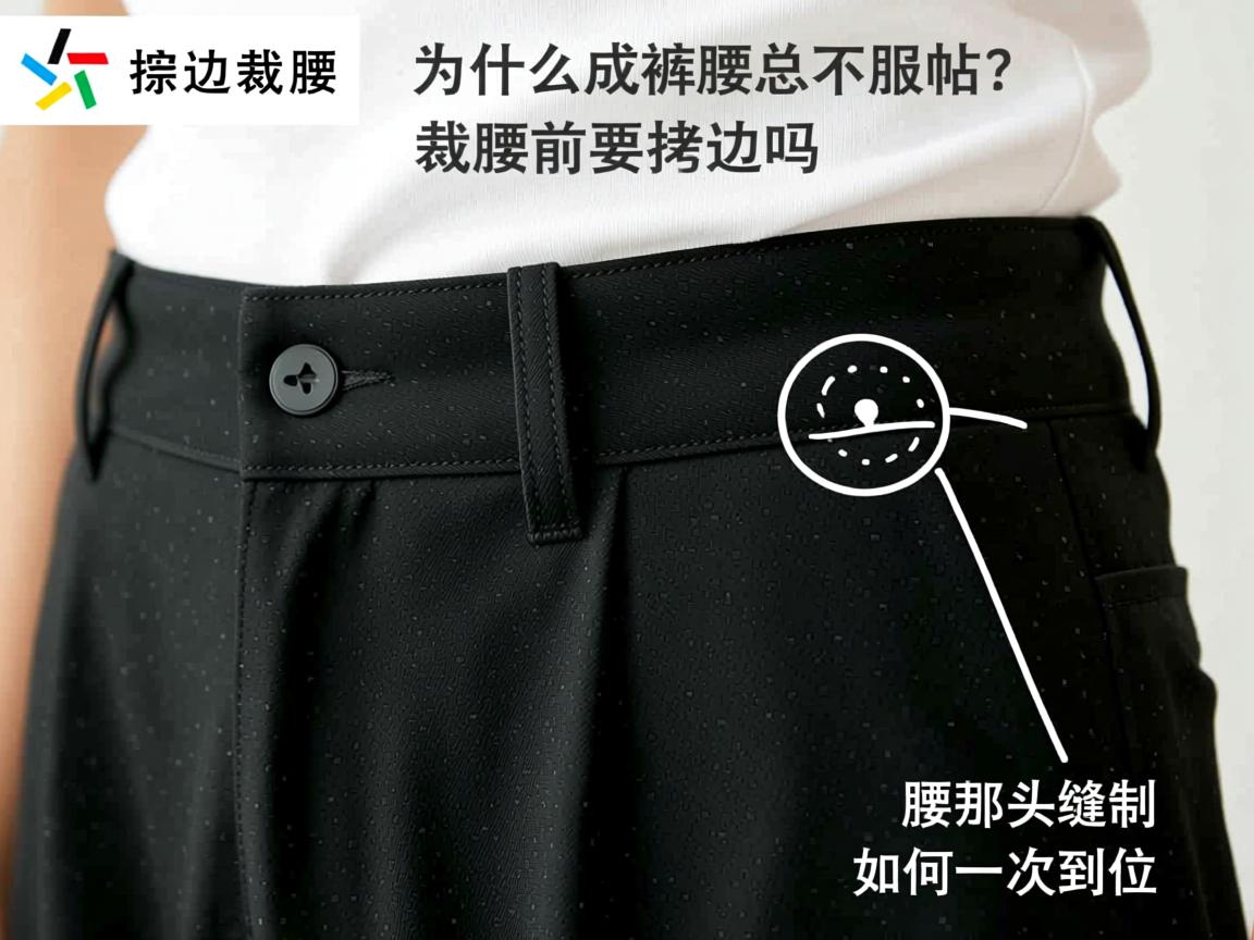 拷边裁腰,为什么成品裤腰总不服帖?裁腰前要拷边吗,腰头缝制如何一次到位 拷边裁腰,为什么成品裤腰总不服帖?裁腰前要拷边吗,腰头缝制如何一次到位