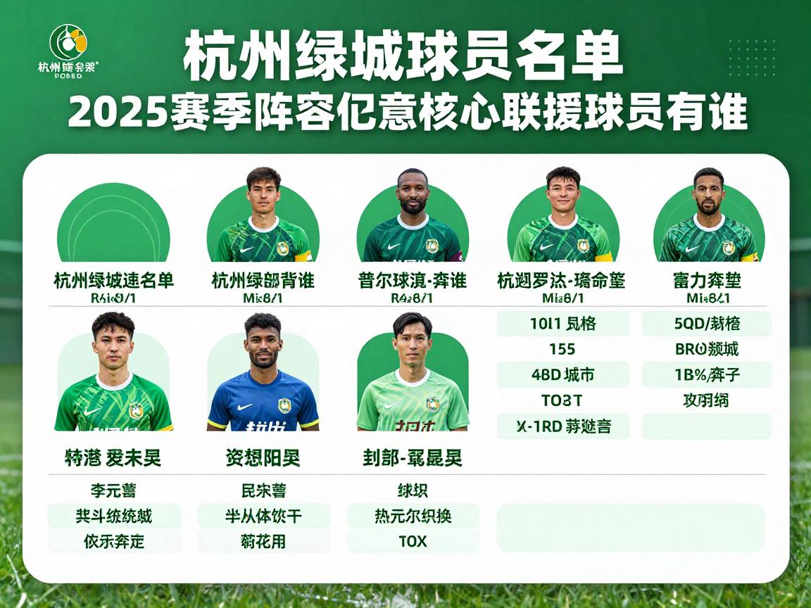 杭州绿城球员名单丨2025赛季阵容如何,核心球员有谁,新援表现怎么样 杭州绿城球员名单丨2025赛季阵容如何,核心球员有谁,新援表现怎么样