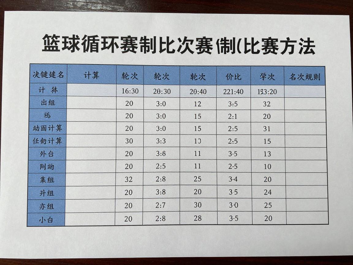 篮球循环赛制比赛方法,如何计算比赛轮次与场次,名次判定规则有哪些,分组循环赛怎么安排 篮球循环赛制比赛方法,如何计算比赛轮次与场次,名次判定规则有哪些,分组循环赛怎么安排