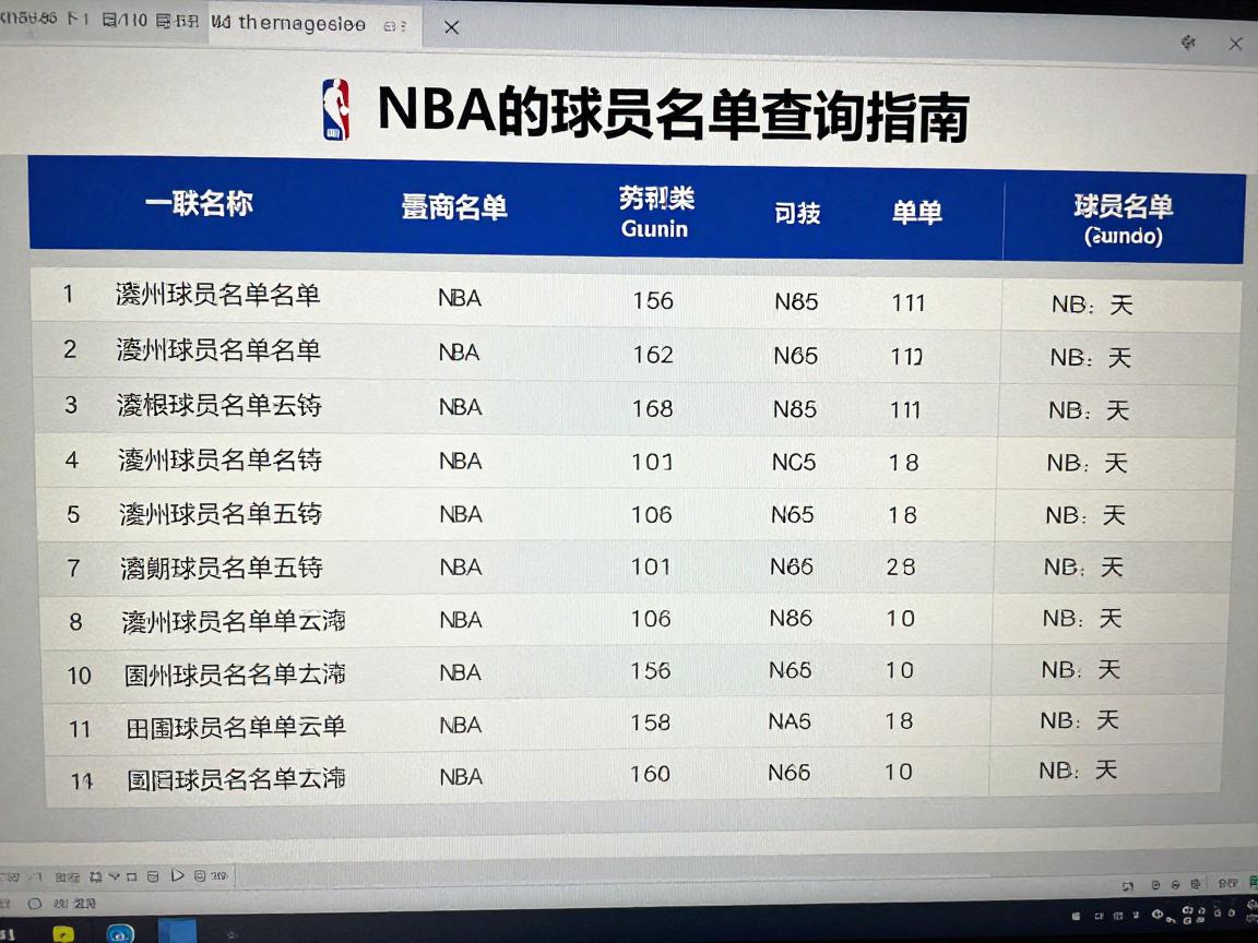 NBA的球员名单查询指南,如何获取最新名单,球员名单变动怎么看,名单中国际球员有多少 NBA的球员名单查询指南,如何获取最新名单,球员名单变动怎么看,名单中国际球员有多少