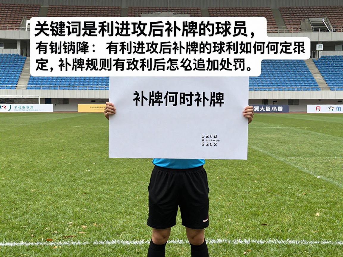 有利进攻后补牌的球员,裁判何时补牌,补牌规则如何界定,进攻有利后怎么追加处罚 有利进攻后补牌的球员,裁判何时补牌,补牌规则如何界定,进攻有利后怎么追加处罚