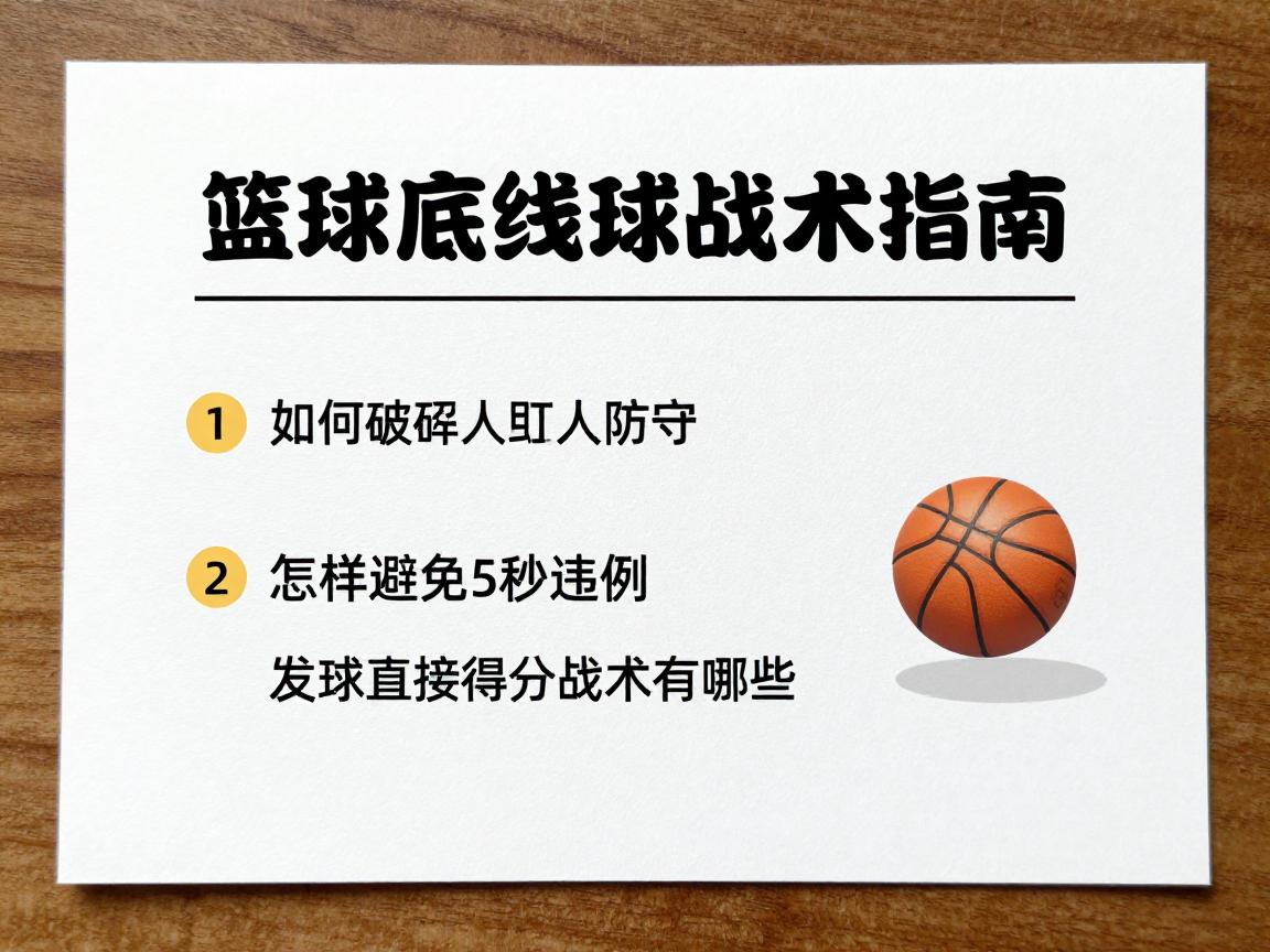 篮球底线球战术指南,如何破解人盯人防守,怎样避免5秒违例,发球直接得分战术有哪些 篮球底线球战术指南,如何破解人盯人防守,怎样避免5秒违例,发球直接得分战术有哪些