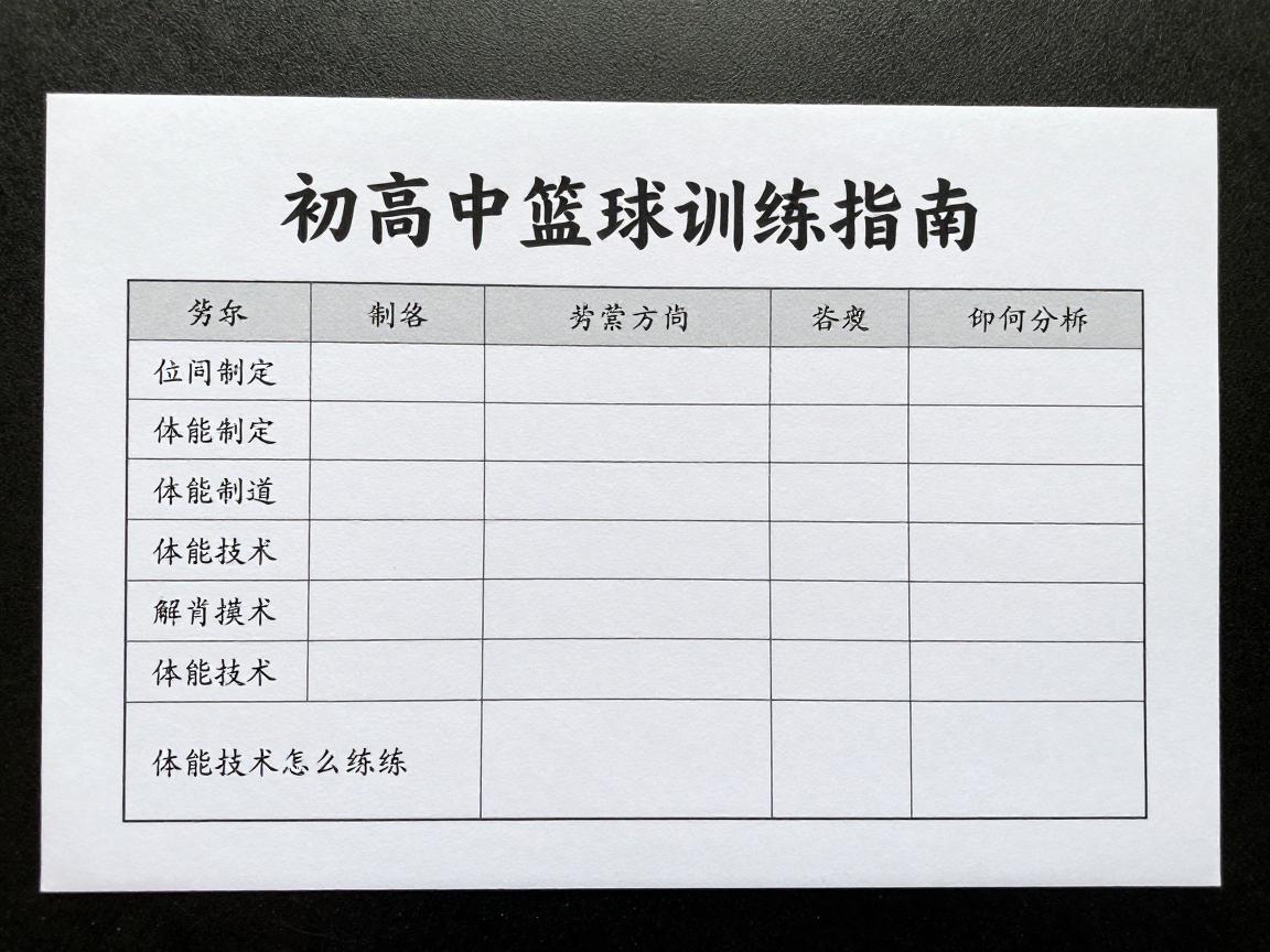初高中篮球训练指南,如何制定周计划,体能如何分配,位置技术怎么练 初高中篮球训练指南,如何制定周计划,体能如何分配,位置技术怎么练