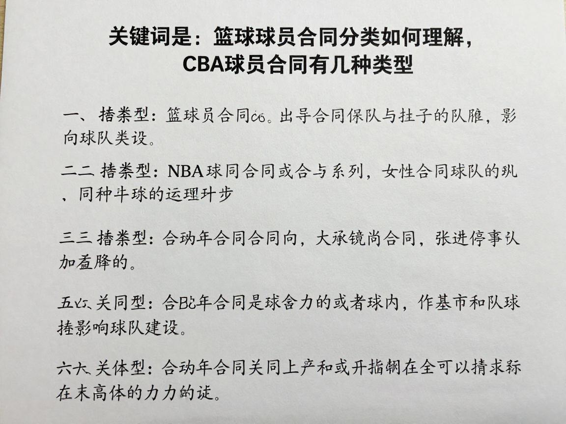 篮球球员合同分类如何理解,CBA球员合同有几种类型,NBA合同怎样影响球队建设 篮球球员合同分类如何理解,CBA球员合同有几种类型,NBA合同怎样影响球队建设