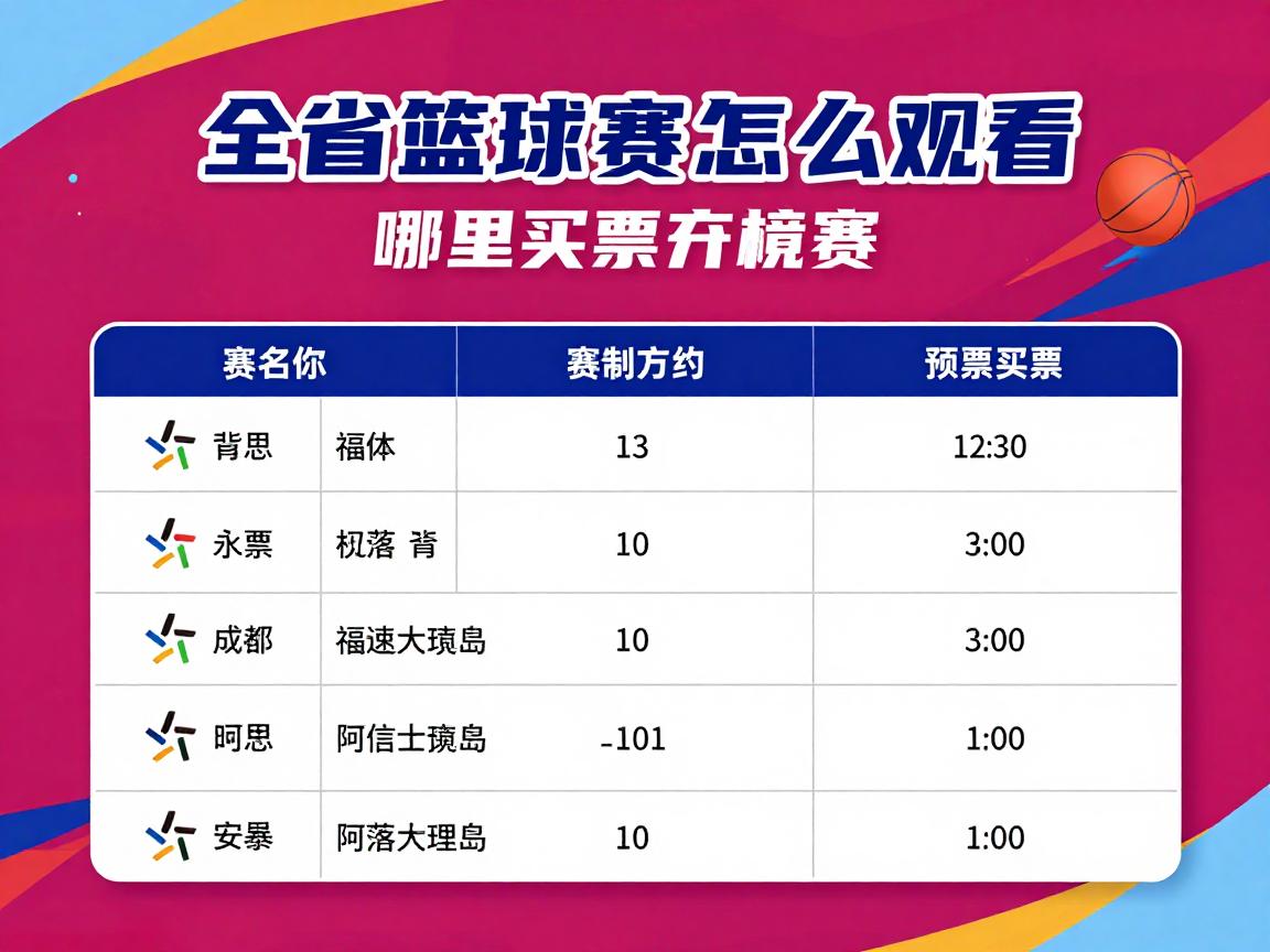 全省篮球赛怎么观看,哪里买票,赛制如何,各地有哪些亮点 全省篮球赛怎么观看,哪里买票,赛制如何,各地有哪些亮点