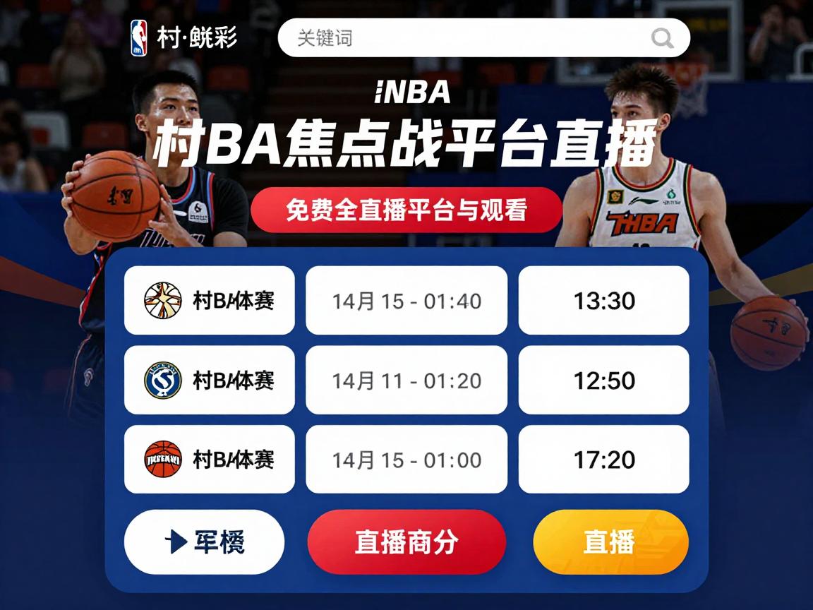 今晚篮球比赛直播,NBA焦点战有哪些,村BA联赛怎么观看,免费直播平台推荐 今晚篮球比赛直播,NBA焦点战有哪些,村BA联赛怎么观看,免费直播平台推荐