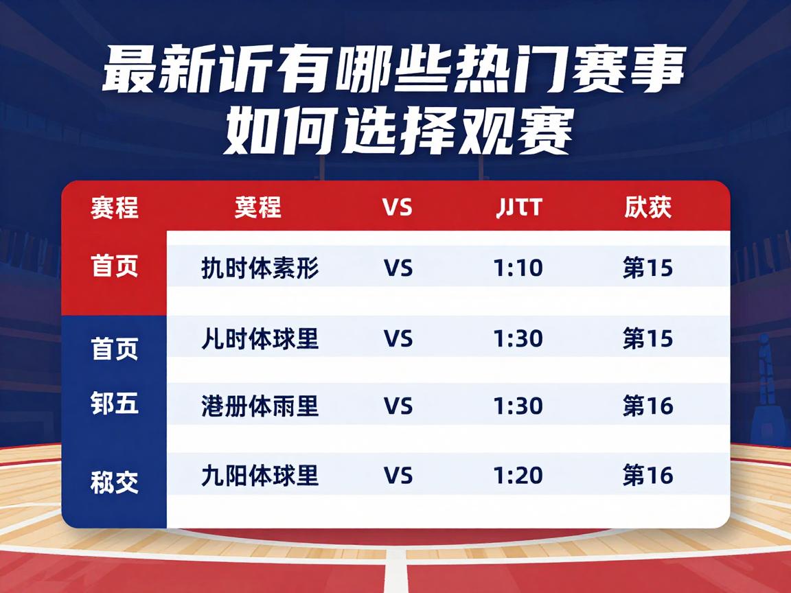 最新篮球赛,近期有哪些热门赛事,如何选择观赛,哪里获取赛程 最新篮球赛,近期有哪些热门赛事,如何选择观赛,哪里获取赛程