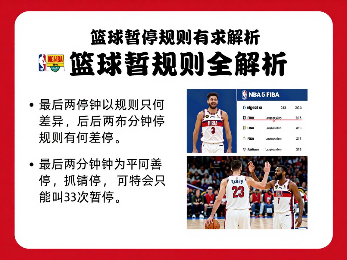 篮球暂停规则全解析,NBA与FIBA规则有何差异,最后两分钟为何只能叫3次暂停? 篮球暂停规则全解析,NBA与FIBA规则有何差异,最后两分钟为何只能叫3次暂停?